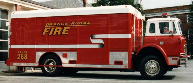 1983 International (retired).  Hackney Body.  ORFD's 3rd Equipment Truck.  Replaced 1985 Iveco. Sold to Orange County Rescue.